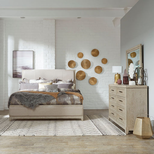 Belmar King Uph Bed, Dresser & Mirror image