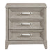 Belmar 3 Drawer Nightstand in Washed Taupe and Silver Champagne - Furniture House (VA)