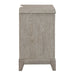 Belmar 3 Drawer Nightstand in Washed Taupe and Silver Champagne - Furniture House (VA)