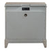 Belmar 3 Drawer Nightstand in Washed Taupe and Silver Champagne - Furniture House (VA)
