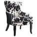 Trea Cowhide Print Accent Chair Black and White - Furniture House (VA)