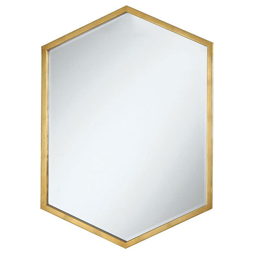 Bledel Hexagon Shaped Wall Mirror Gold - Furniture House (VA)