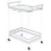 Jefferson 2-tier Glass Serving Cart Clear - Furniture House (VA)