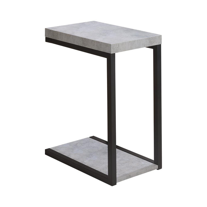 Beck Accent Table Cement and Black - Furniture House (VA)