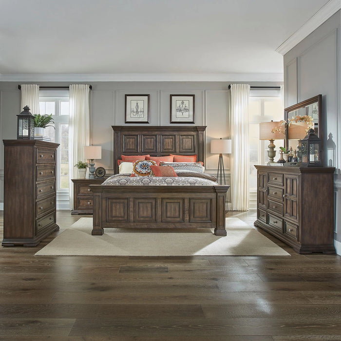 Big Valley King California Panel Bed, Dresser & Mirror, Chest, Night Stand image