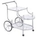 Sarandon 3-tier Serving Cart Chrome and Clear - Furniture House (VA)
