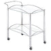 Shadix 2-tier Serving Cart with Glass Top Chrome and Clear - Furniture House (VA)