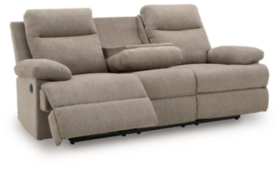 Side-Swipe Reclining Sofa with Drop Down Table - Furniture House (VA)
