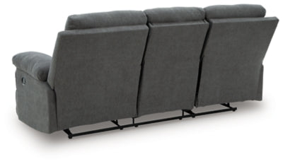 Side-Swipe Reclining Sofa with Drop Down Table - Furniture House (VA)
