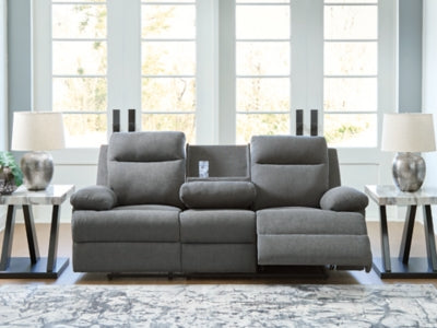 Side-Swipe Reclining Sofa with Drop Down Table - Furniture House (VA)