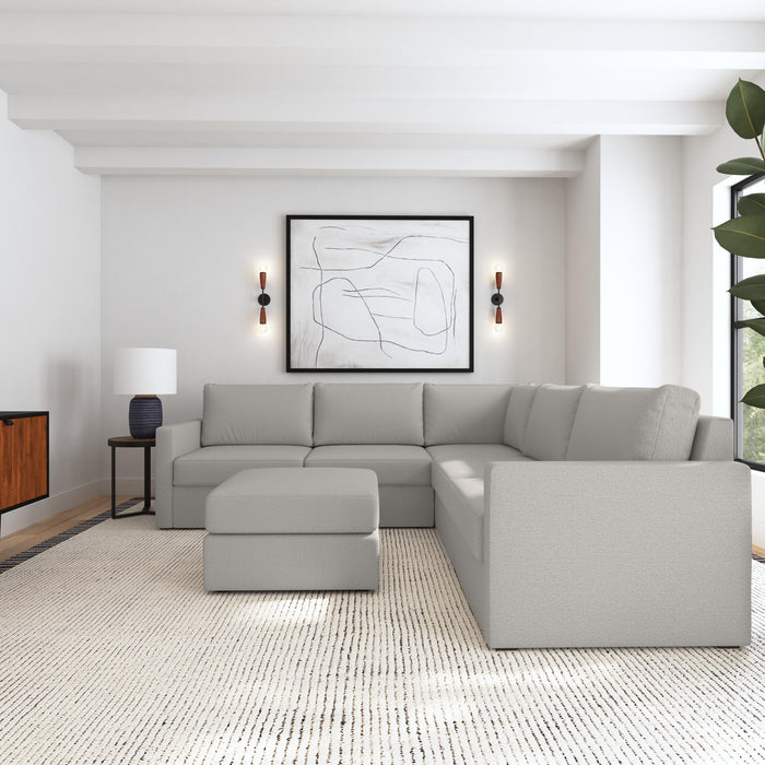 Flex 5-Seat Sectional with Standard Arm and Ottoman - Furniture House (VA)