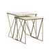 Bette 2-piece Nesting Table Set White and Gold - Furniture House (VA)