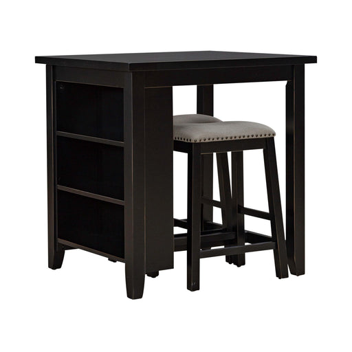 Brook Creek 3 Piece Counter Set - Black - Furniture House (VA)