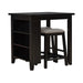 Brook Creek 3 Piece Counter Set - Black - Furniture House (VA)