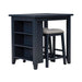 Brook Creek 3 Piece Counter Set - Navy - Furniture House (VA)