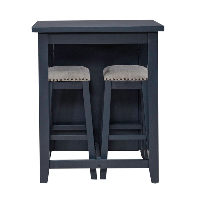 Brook Creek 3 Piece Counter Set - Navy - Furniture House (VA)