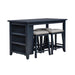 Brook Creek 5 Piece Counter Set- Navy - Furniture House (VA)