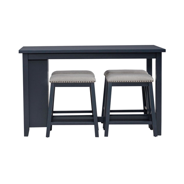 Brook Creek 5 Piece Counter Set- Navy - Furniture House (VA)