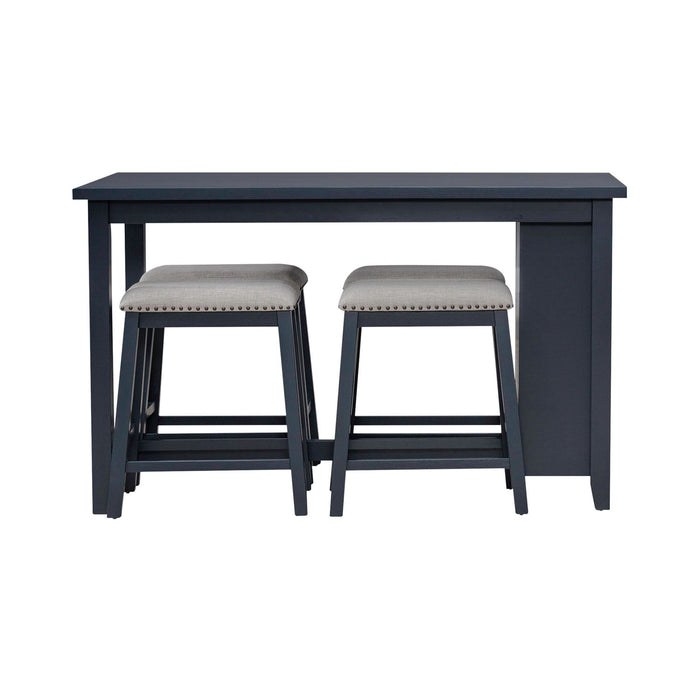 Brook Creek 5 Piece Counter Set- Navy - Furniture House (VA)