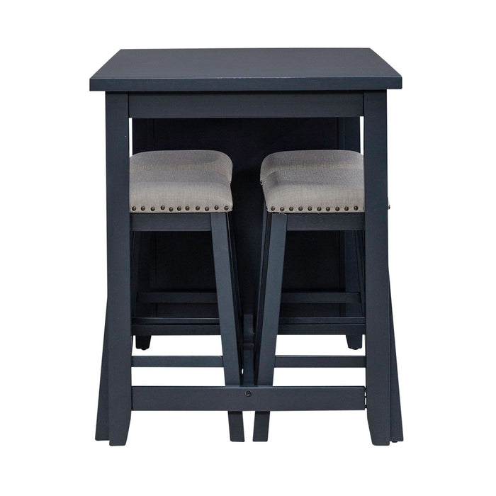 Brook Creek 5 Piece Counter Set- Navy - Furniture House (VA)