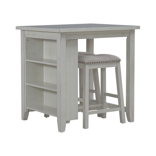 Brook Creek 3 Piece Counter Set - White - Furniture House (VA)