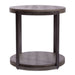 Modern View Round End Table in Gray - Furniture House (VA)