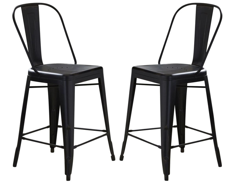 Liberty Furniture Vintage Dining Series Bow Back Counter Chair in Black (Set of 2) image