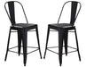 Liberty Furniture Vintage Dining Series Bow Back Counter Chair in Black (Set of 2) image