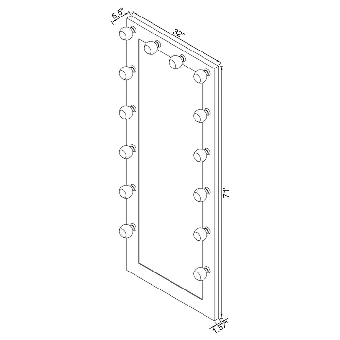 Zayan Floor Mirror with LED Lighting - Furniture House (VA)