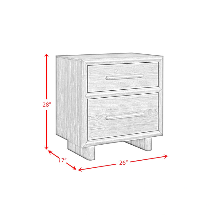 Brisbane UPH Bedroom Set with Boucle Beige and LED in Brown