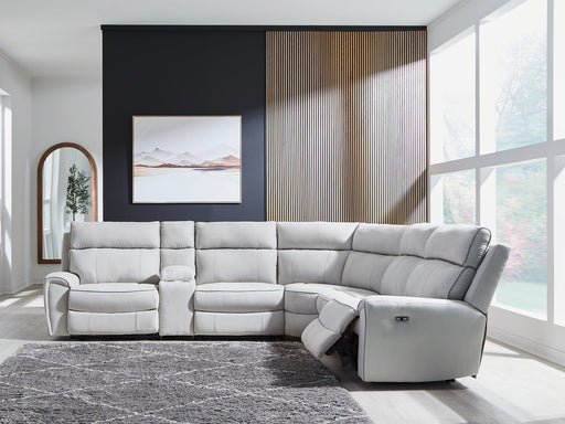 Social Pointe Reclining Sectional with Storage Console - Furniture House (VA)