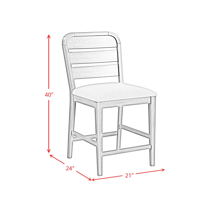Glinda Side Chair with Light Grey Fabric in Brown (2 Per Carton)