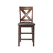 Alex Counter Side Chair W/Brown PU Espresso (2 Per Pack) - Furniture House (VA)