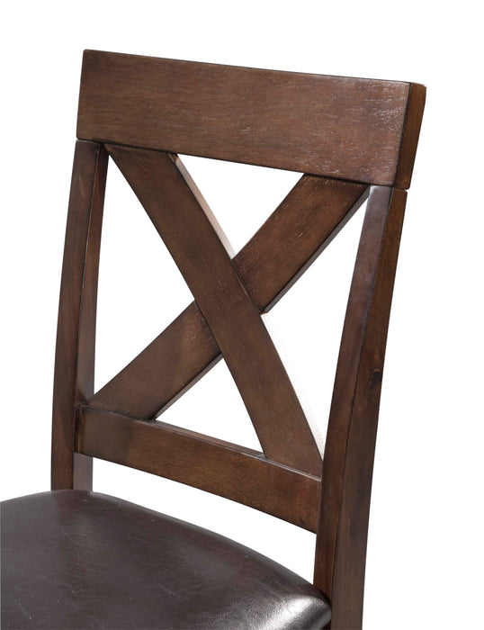 Alex Counter Side Chair W/Brown PU Espresso (2 Per Pack) - Furniture House (VA)