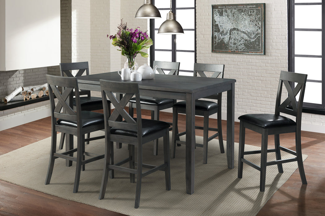 Alex 60" 7Pc Counter Dining Set
