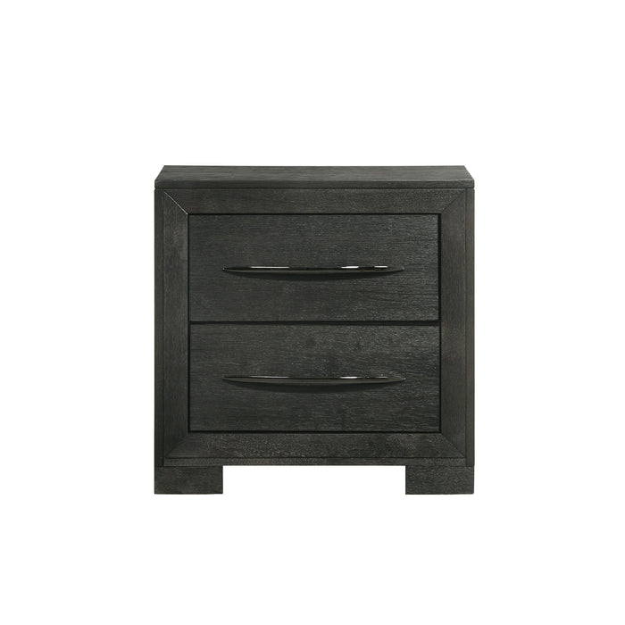 Allan 2-Drawer Nightstand in Black