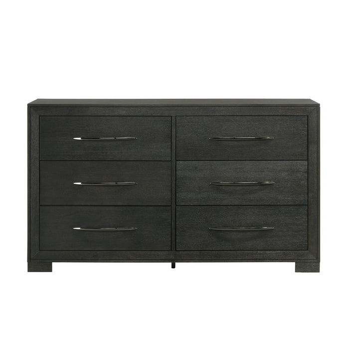 Allan 6-Drawer Dresser in Black - Furniture House (VA)