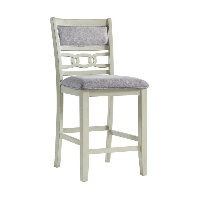 Amherst Counter Side Chair W/Fabric Cushion White Finish (2 Per Pack) - Furniture House (VA)