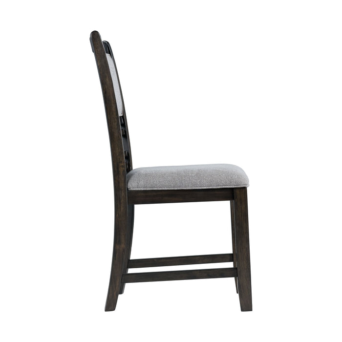 Amherst Dining Side Chair W/Fabric Cushion Dark Finish (2 Per Pack) - Furniture House (VA)