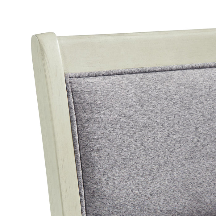 Amherst Dining Side Chair W/Fabric Cushion Side Stretcher White Finish (2 Per Pack) - Furniture House (VA)