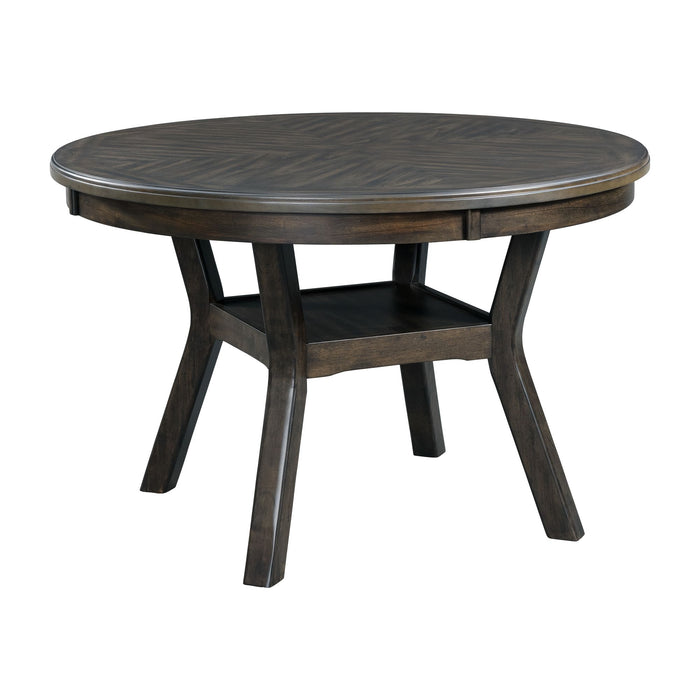 Amherst Dining Table w/Wood Leg Dark Finish - Furniture House (VA)