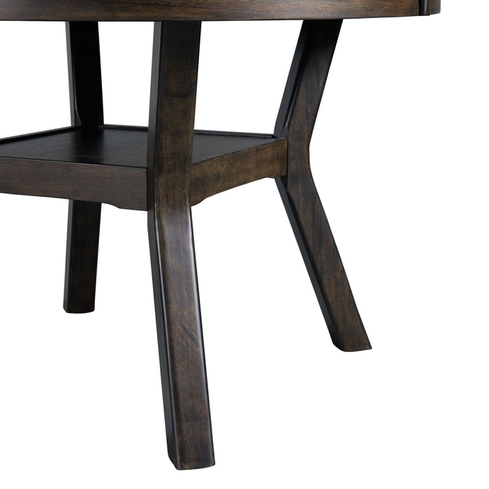 Amherst Dining Table w/Wood Leg Dark Finish - Furniture House (VA)