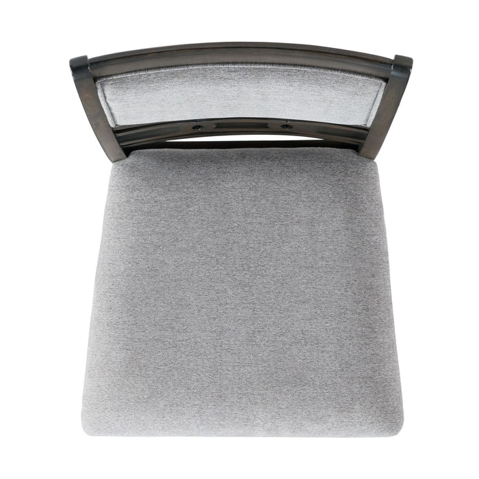Amherst Counter Side Chair W/Fabric Cushion Grey Finish (2 Per Pack)