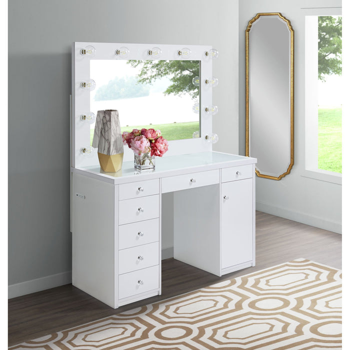 Amia Complete Dressing Table with Lightbulbs