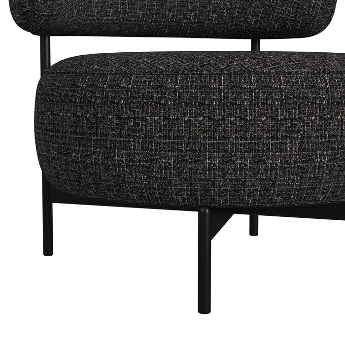 Antonia Swivel Chair in Heron Black