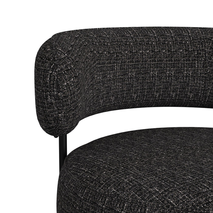 Antonia Swivel Chair in Heron Black