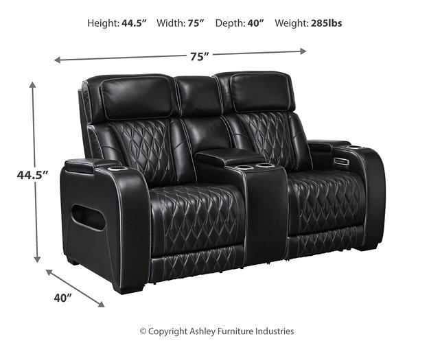 Boyington Power Reclining Loveseat with Console - Furniture House (VA)