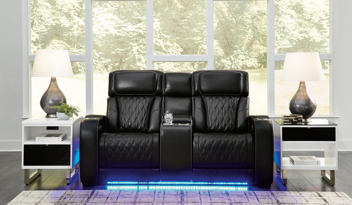Boyington Power Reclining Loveseat with Console - Furniture House (VA)