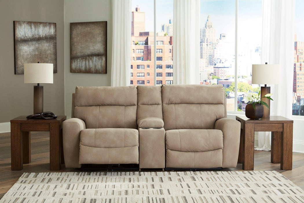 Next-Gen DuraPella Power Reclining Sectional Loveseat with Console - Furniture House (VA)