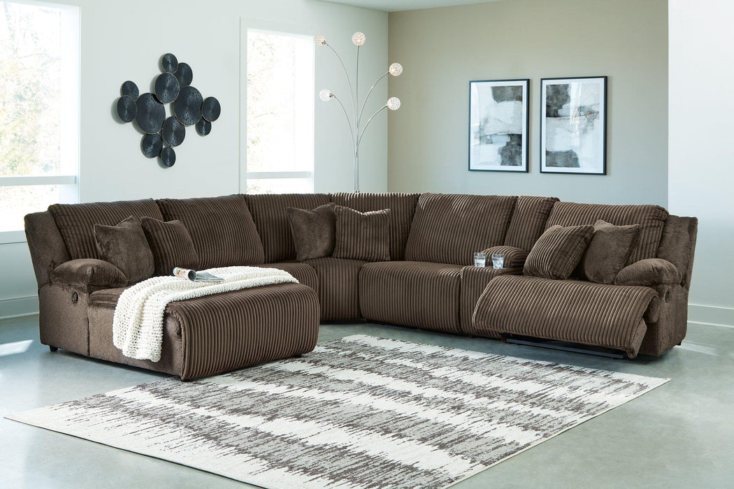 Top Tier Reclining Sectional with Chaise - Furniture House (VA)